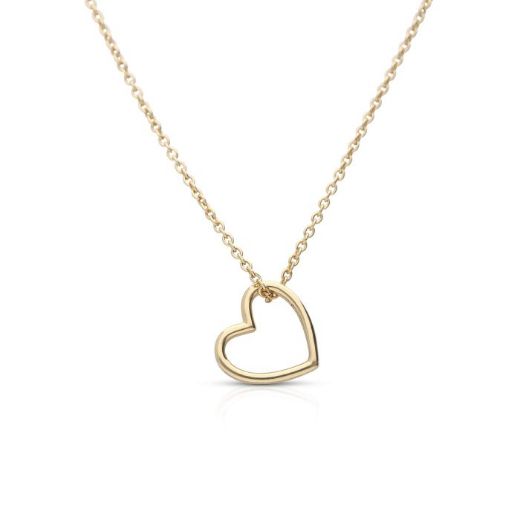 Picture of Plain Open Heart Necklace Gold 