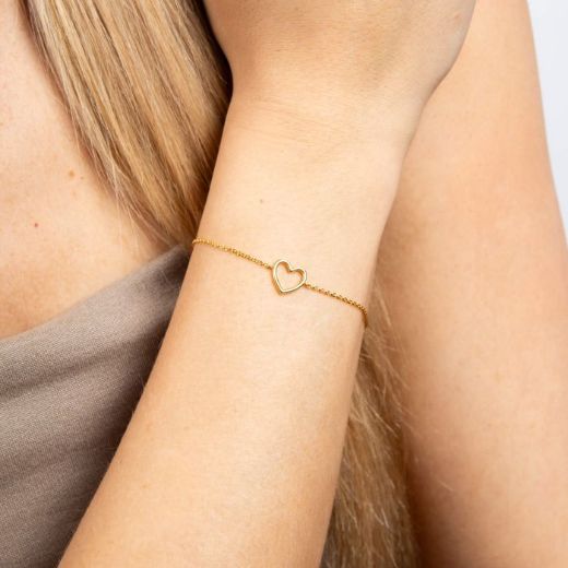 Picture of Plain Open Heart Bracelet Gold