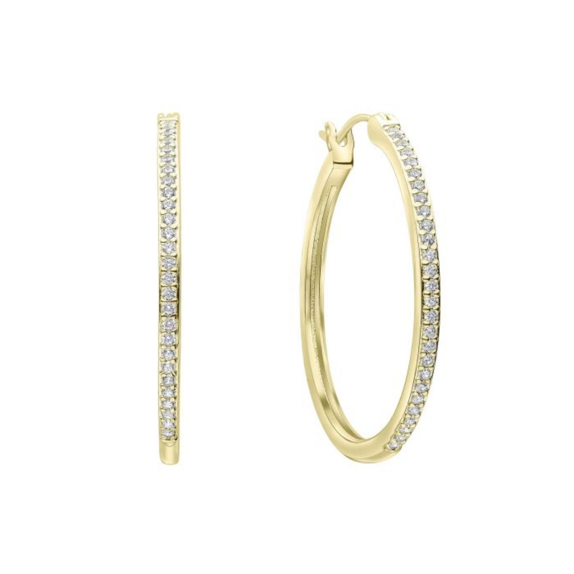 Picture of 33mm Large Hoop Earrings in Gold 