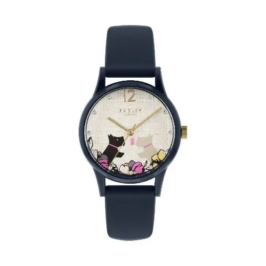 Picture of Say It With Flowers Navy Resin Strap Watch
