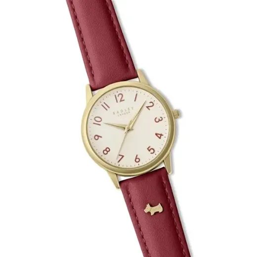 Picture of Southwark Park Red Leather Strap Watch