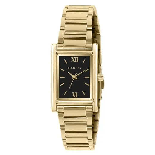 Picture of lack Rectangular Dial Gold Watch 