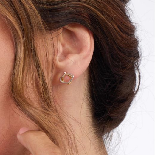 Picture of Alicia Golden Petite Stud Earrings