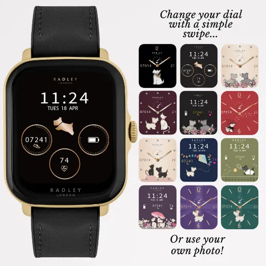 Picture of Radley Series 20 Smart Calling Watch Black Leather Strap
