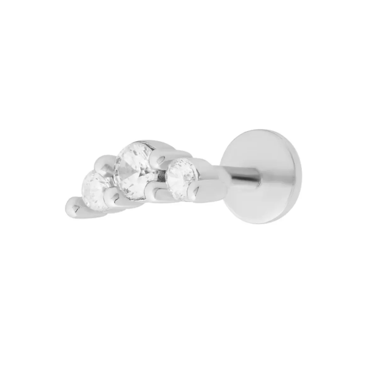 Picture of Trio Sparkle Flat Back Labret Single Stud 
