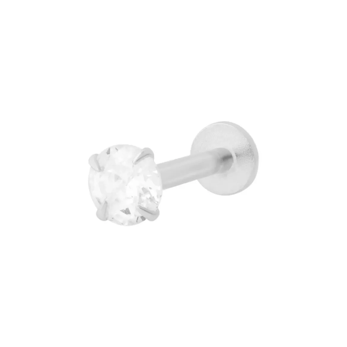 Picture of Sparkle Flat Back Labret Stud Medium - Silver