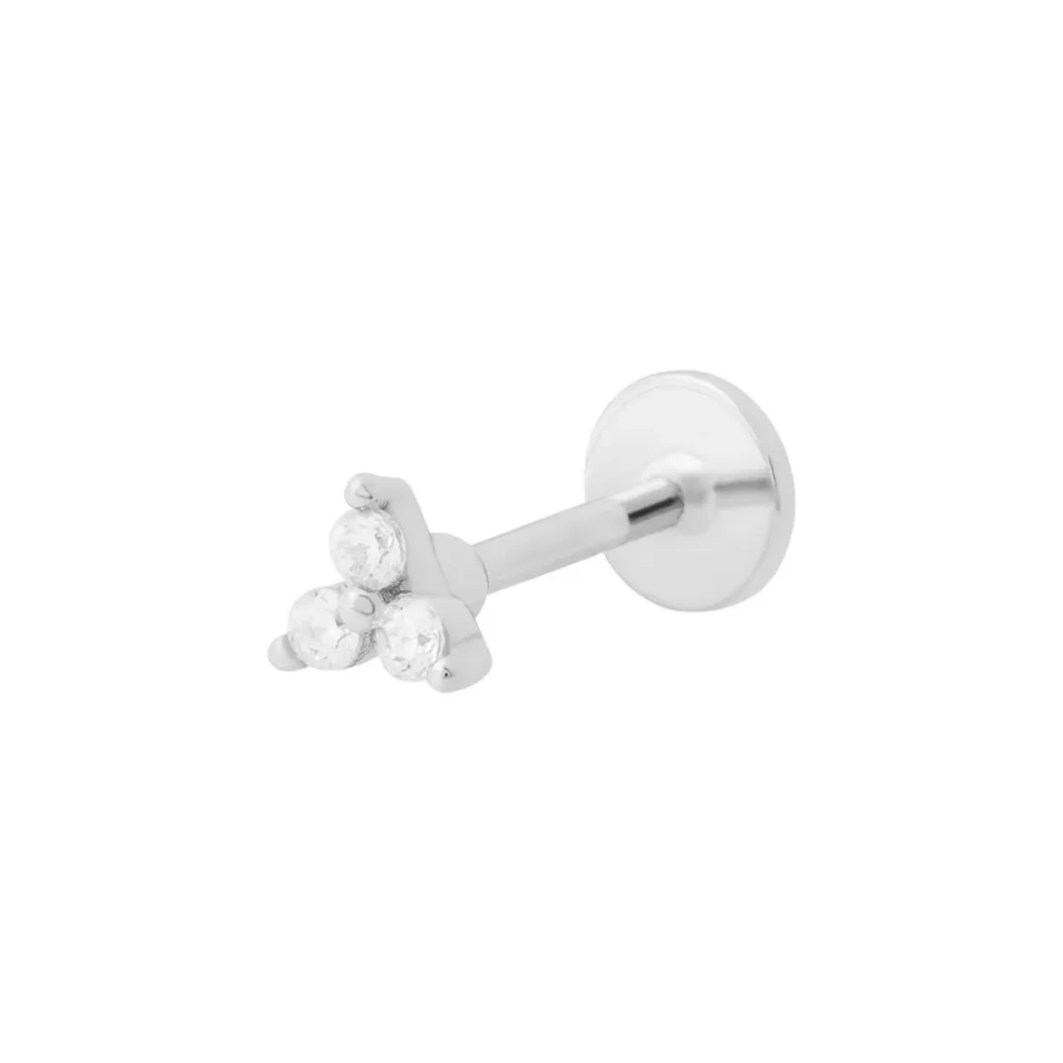 Picture of Trinity Flat Back Labret Stud - Silver