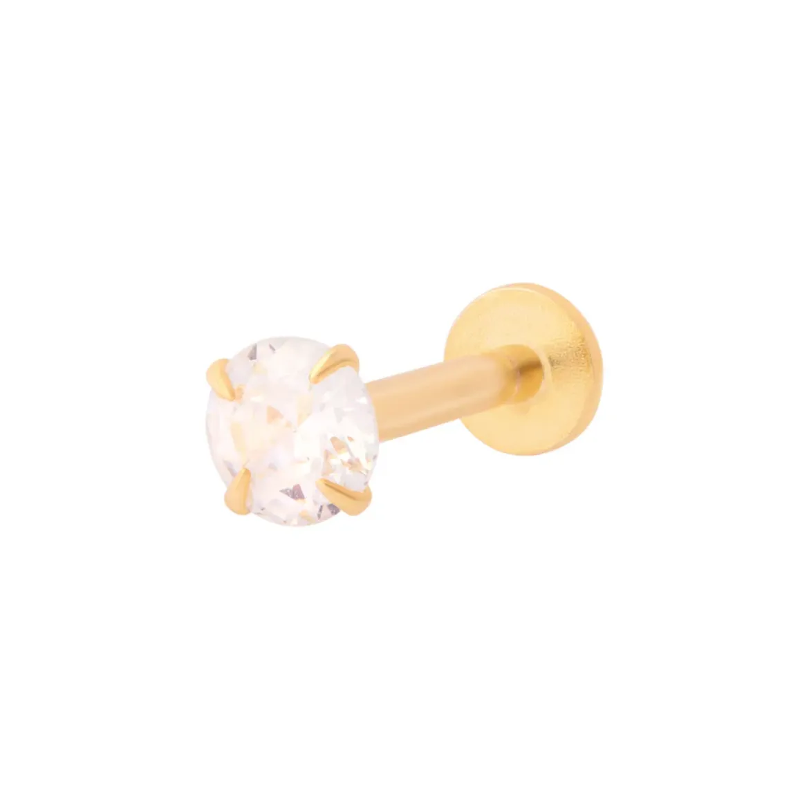 Picture of Sparkle Flat Back Labret Stud Medium - Gold