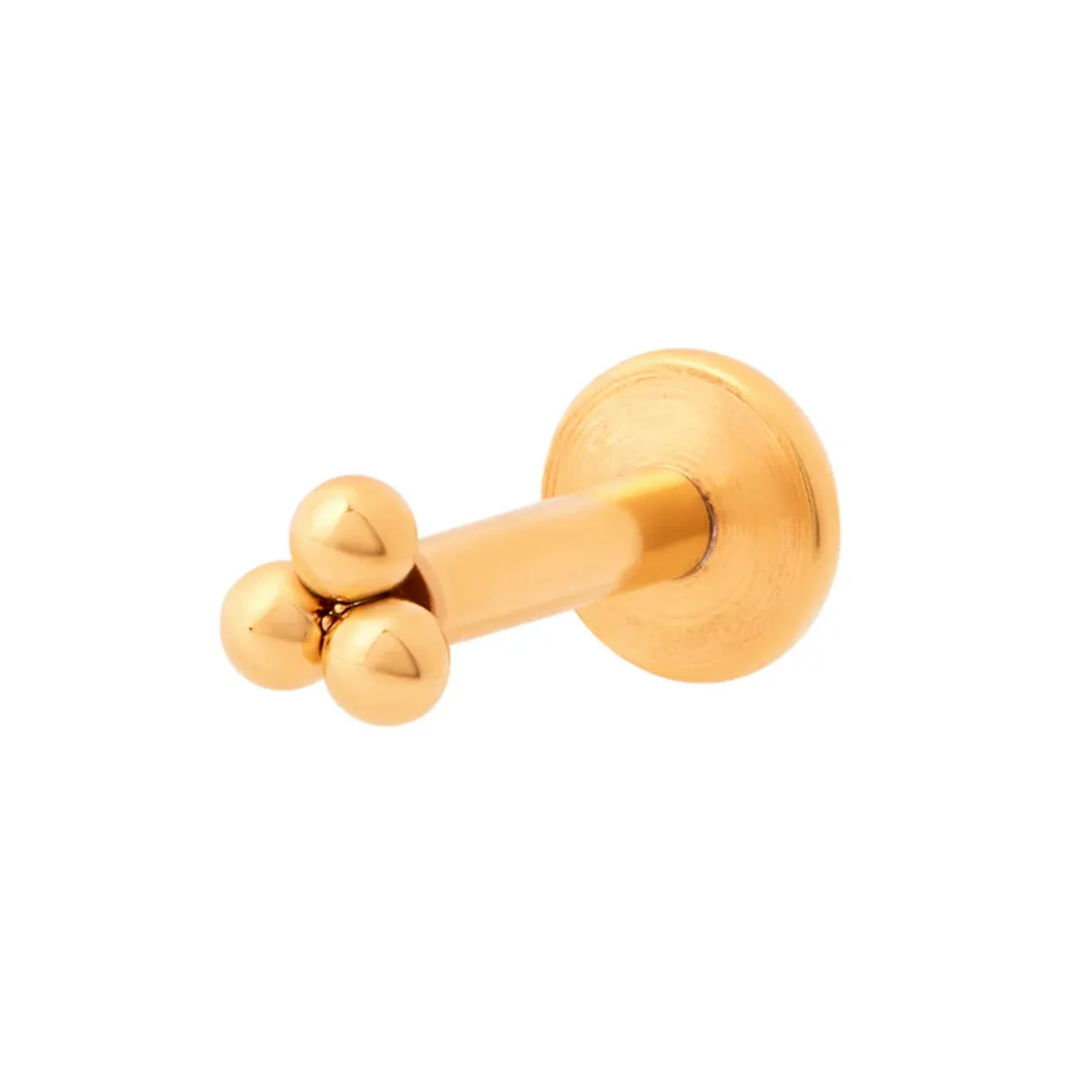 Picture of Trilogy Flat Back Labret Stud - Gold