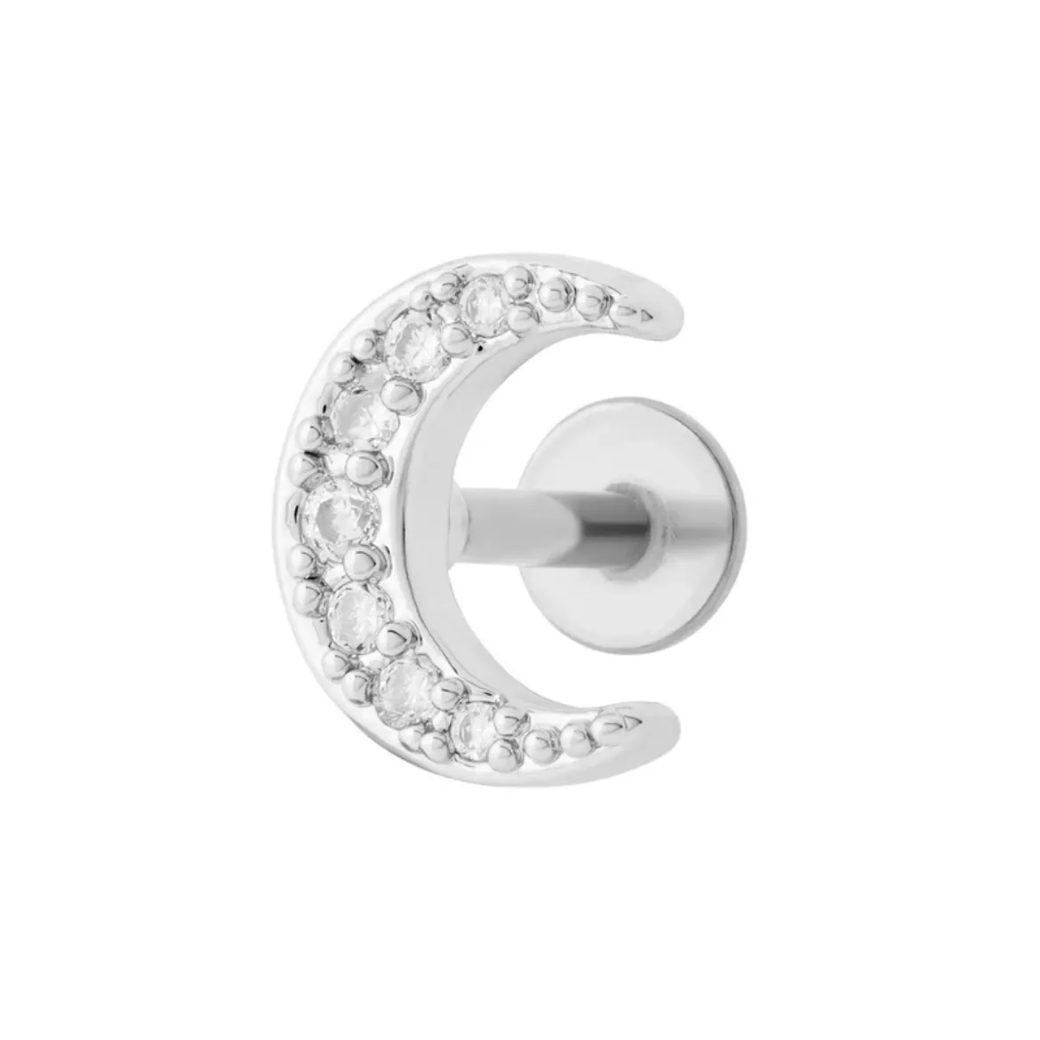 Picture of Luna Flat Back Labret Stud - Silver