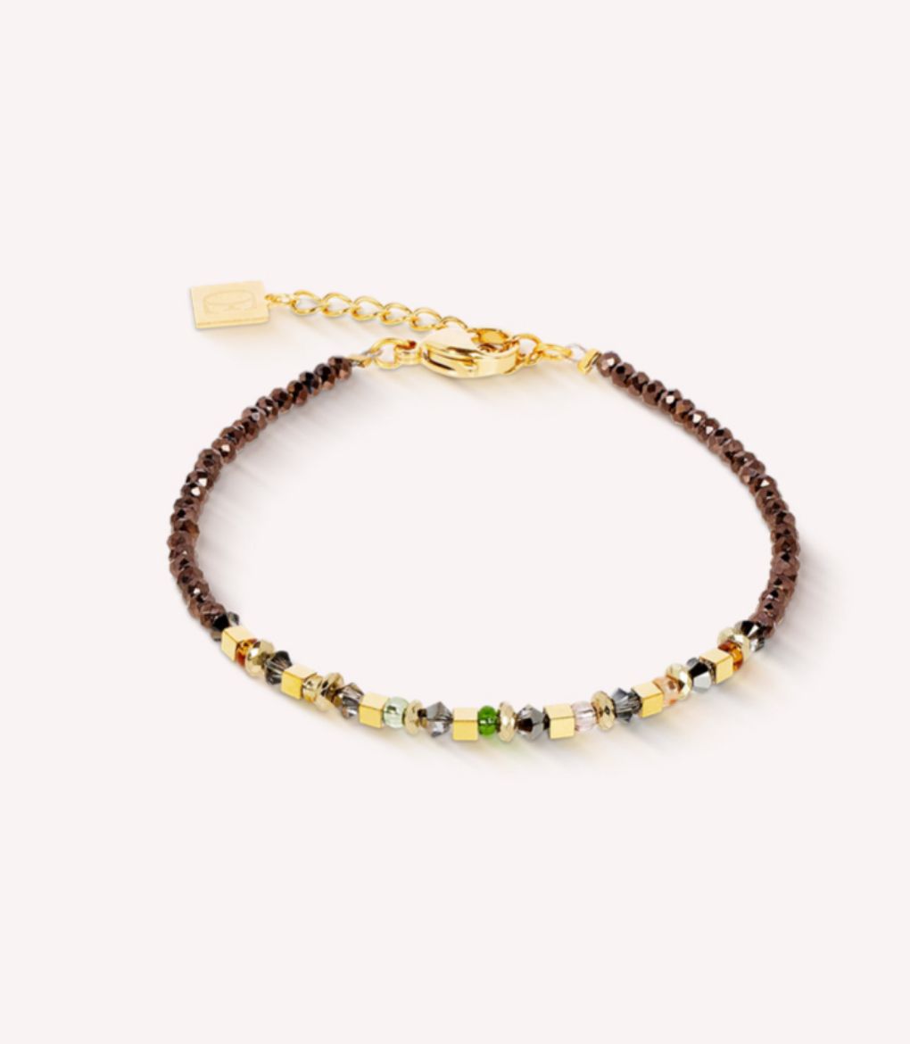 Picture of Bracelet golden Whisper brown-olive