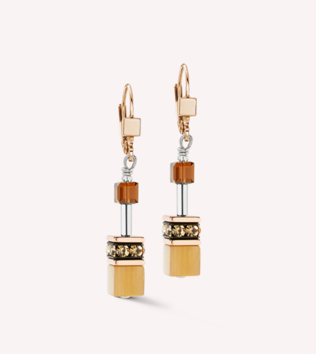 Picture of GeoCUBE® Iconic Earrings Mocha Mousse