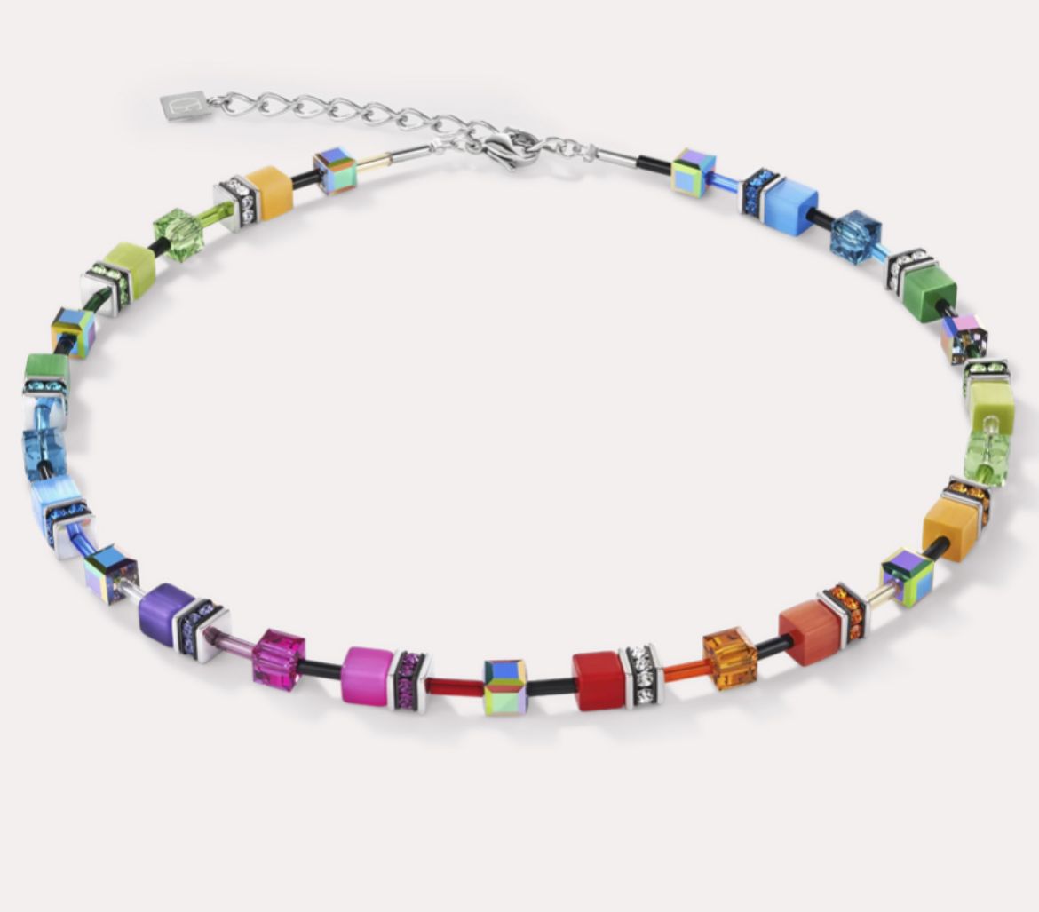 Picture of GeoCUBE® necklace multicolour rainbow
