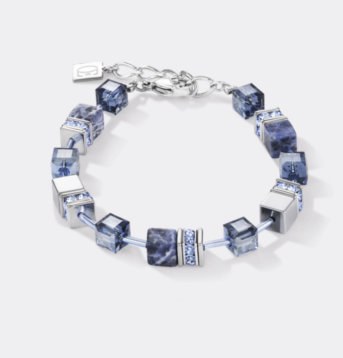 Picture of GeoCUBE® Bracelet sodalite & haematite blue