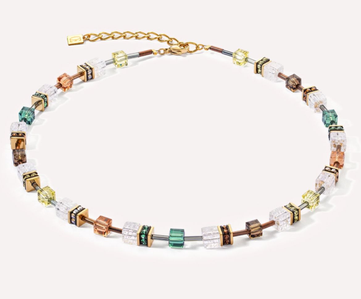Picture of GeoCUBE® Iconic Nature necklace brown-white