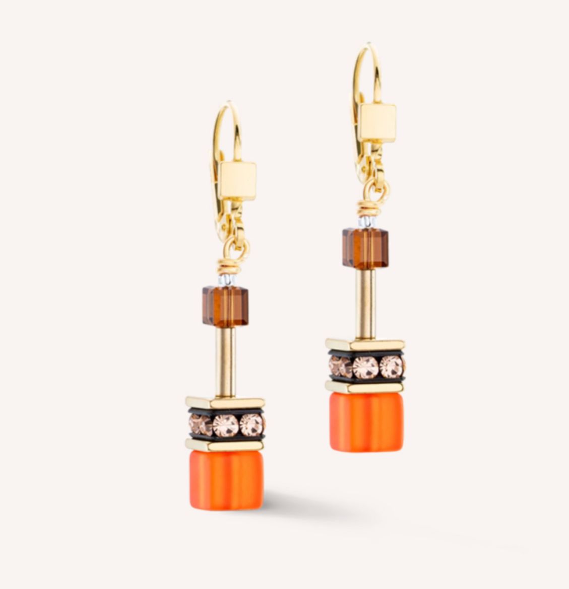Picture of GeoCUBE® Iconic earrings Sunset gold