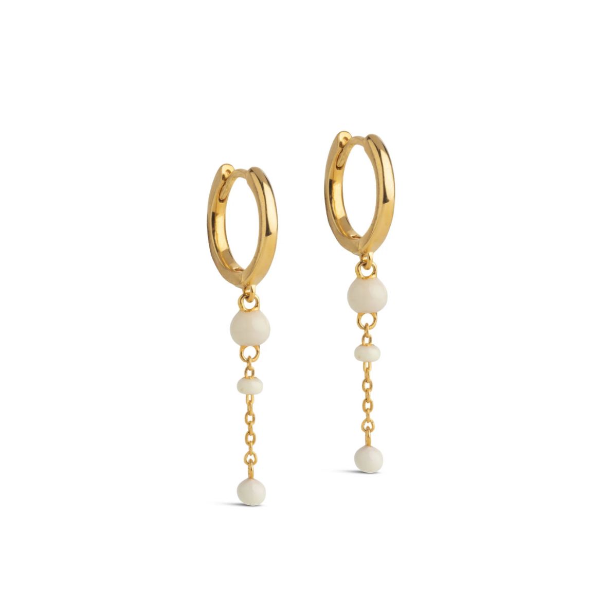 Picture of White Enamel Bold Lola Earrings