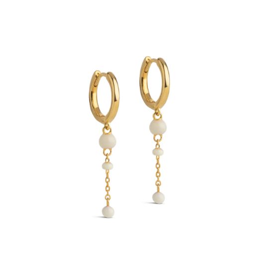 Picture of White Enamel Bold Lola Earrings