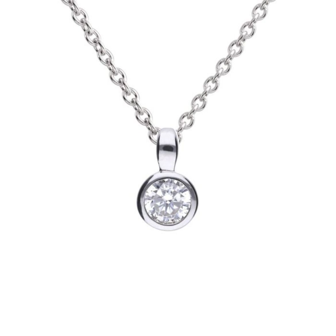 Picture of Bezel Set Cubic Zirconia Stone 0.25ct - 2ct Pendants 