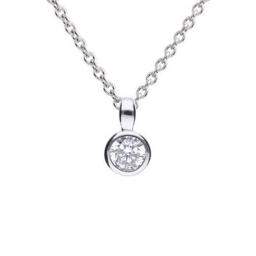 Picture of Bezel Set Cubic Zirconia Stone 0.25ct - 2ct Pendants 