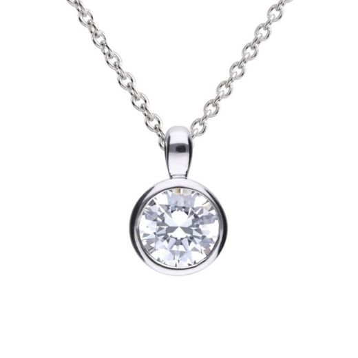 Picture of Bezel Set Cubic Zirconia Stone 0.25ct - 2ct Pendants 