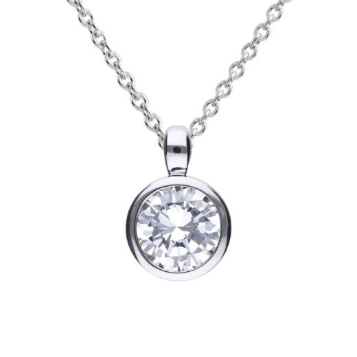 Picture of Bezel Set Cubic Zirconia Stone 0.25ct - 2ct Pendants 
