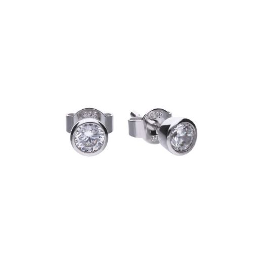 Picture of Bezel Set Cubic Zirconia Stone 0.25ct - 2ct Earrings