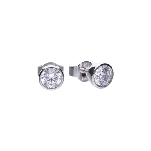 Picture of Bezel Set Cubic Zirconia Stone 0.25ct - 2ct Earrings