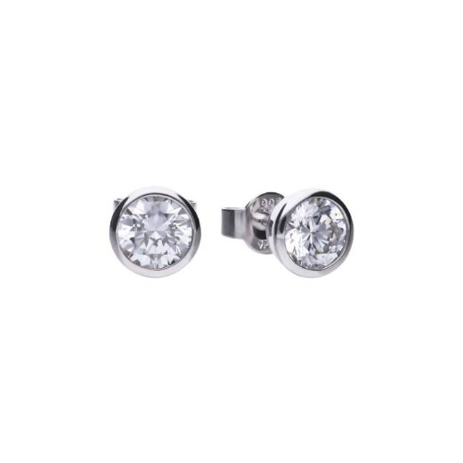 Picture of Bezel Set Cubic Zirconia Stone 0.25ct - 2ct Earrings