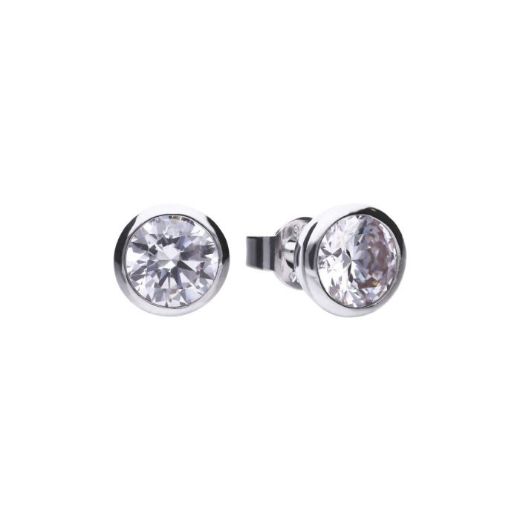 Picture of Bezel Set Cubic Zirconia Stone 0.25ct - 2ct Earrings