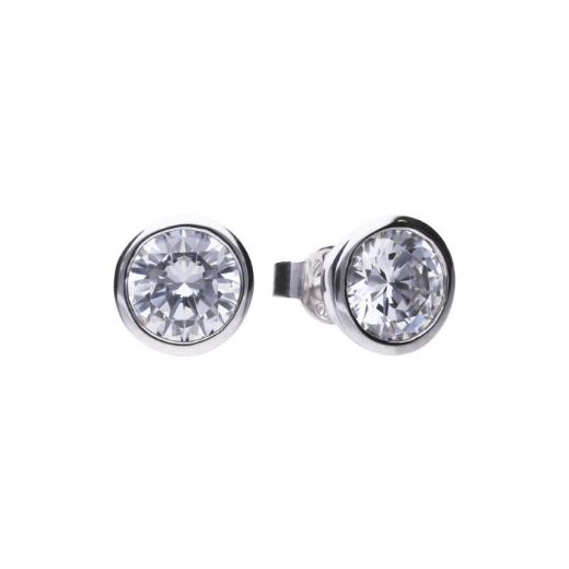 Picture of Bezel Set Cubic Zirconia Stone 0.25ct - 2ct Earrings