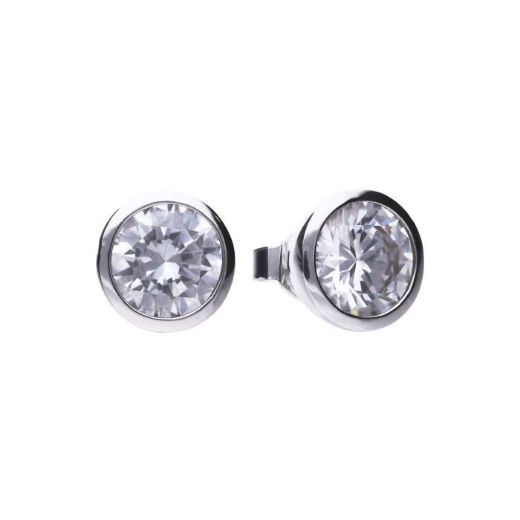 Picture of Bezel Set Cubic Zirconia Stone 0.25ct - 2ct Earrings
