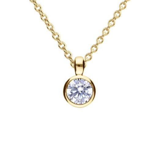Picture of Bezel Set Cubic Zirconia 0.25ct - 2ct Pendants in Yellow