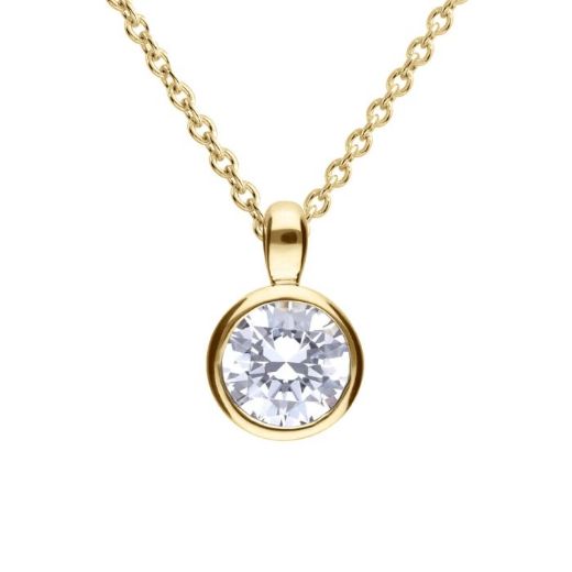Picture of Bezel Set Cubic Zirconia 0.25ct - 2ct Pendants in Yellow