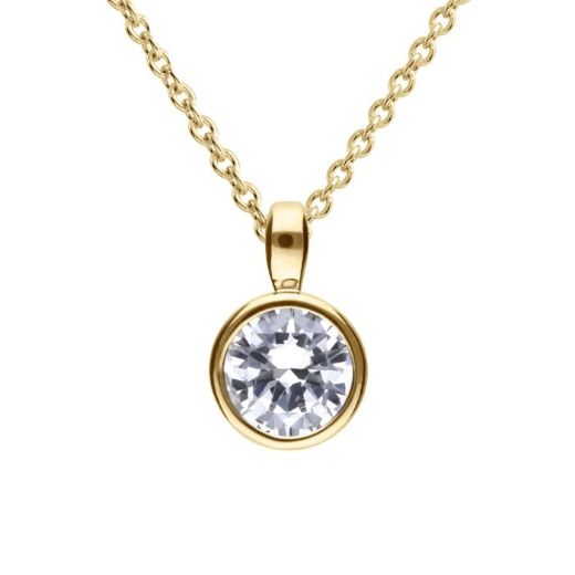 Picture of Bezel Set Cubic Zirconia 0.25ct - 2ct Pendants in Yellow