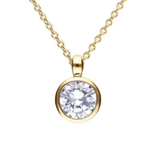Picture of Bezel Set Cubic Zirconia 0.25ct - 2ct Pendants in Yellow