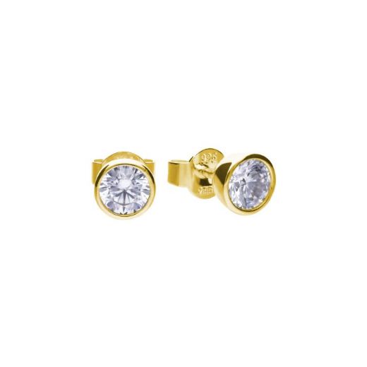 Picture of Bezel Set Cubic Zirconia 0.25ct - 2ct Ear Studs in Yellow