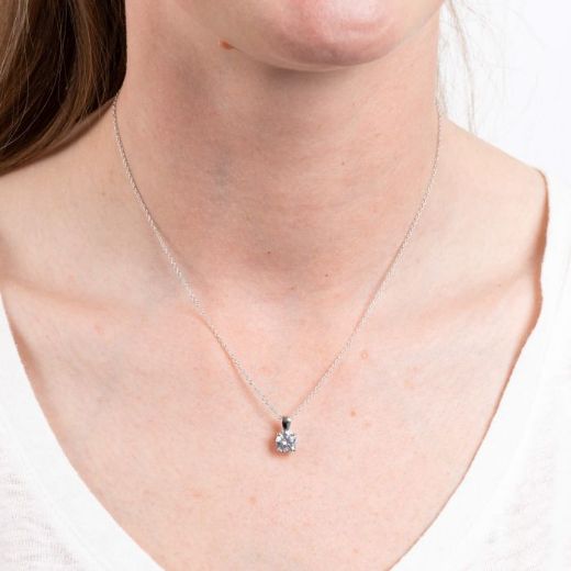 Picture of Four Claw Set Cubic Zirconia 0.25ct-2cts Pendants  
