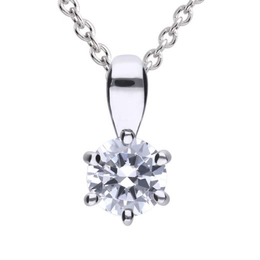 Picture of Six Claw Set Cubic Zirconia 0.25ct-2cts Pendants