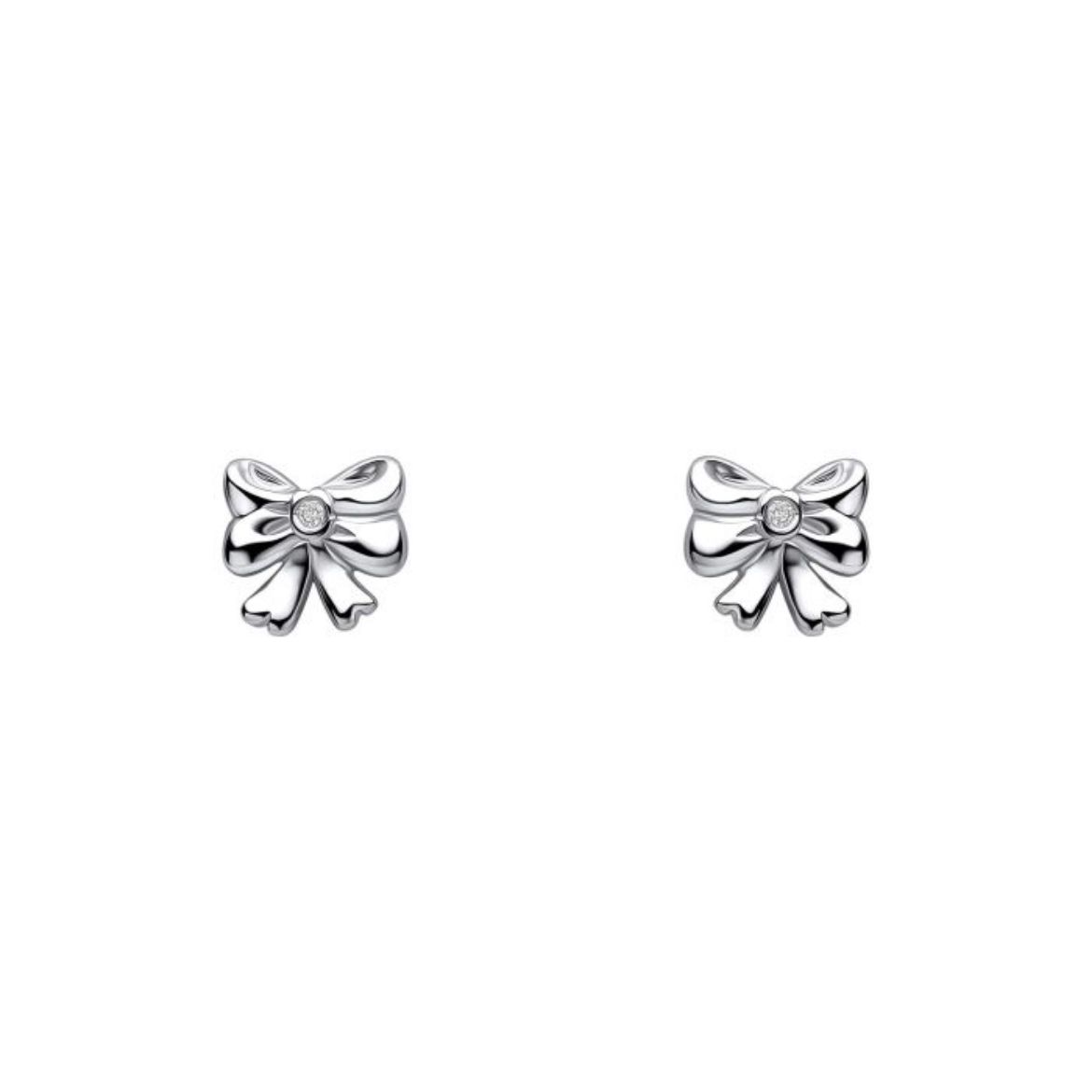 Picture of Bow Stud Earrings with Diamond