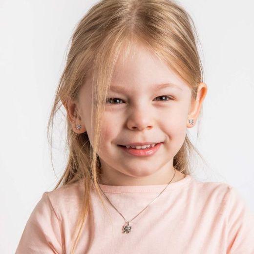 Picture of Bow Stud Earrings with Diamond