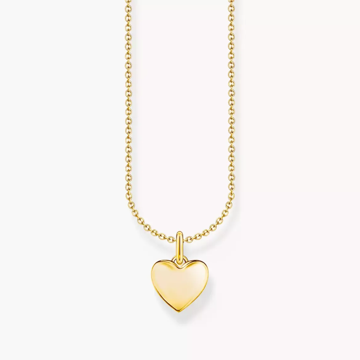 Picture of Puffed heart gold plated necklace
