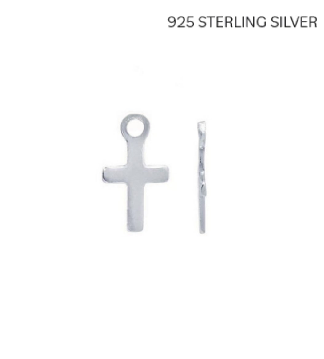Picture of 925 Sterling Silver Tiny Cross Charm