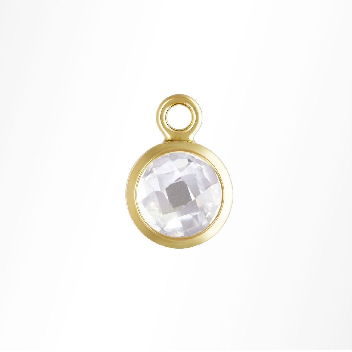 Picture of april square cz 14ct 925